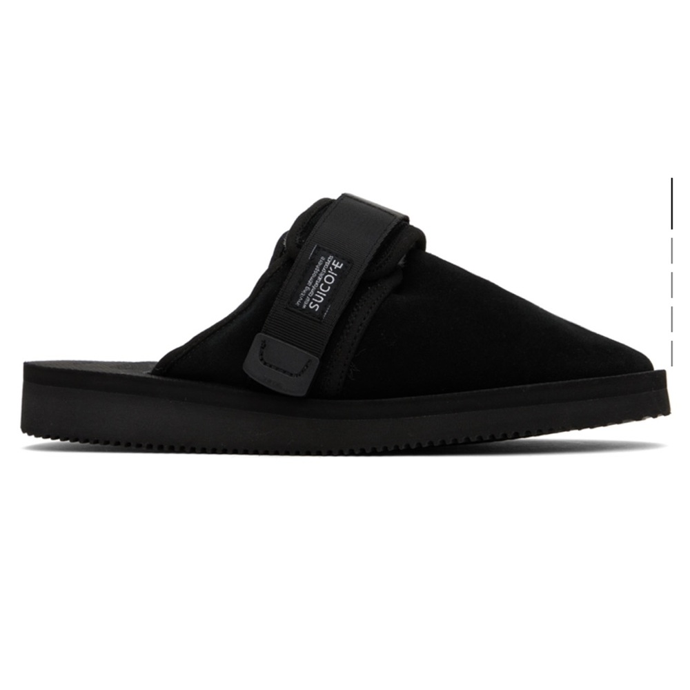 Suicoke ZAVO-MAB Suede Upper Shearling Lining Black Slip-Ons Women’s Size 6